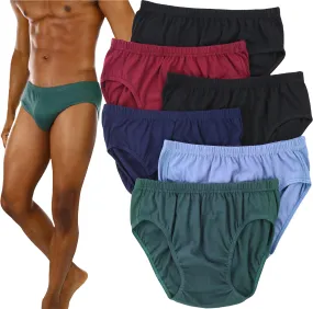 6-Pack: ToBeInStyle Men's Classic Elastic Waistband Bikini Briefs