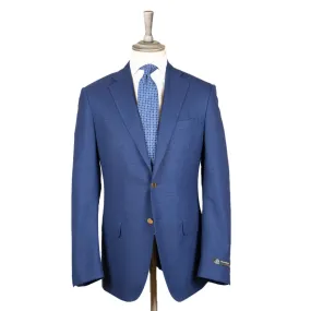 Blue Basket Weave Organic Wool Blazer