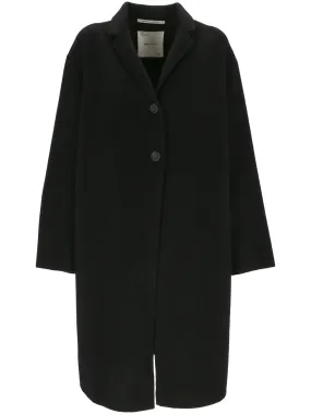 Chic Black Wool Blend Coat