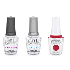 Gelish Combo - Base, Top & Scandalous