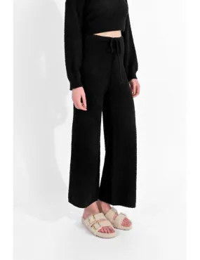 Knit Loungewear Pants - Black