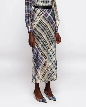 MIRTO 1956 - BLUE PLAID MIDI SKIRT