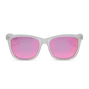 STORM - FROSTY MATTE CRYSTAL CLEAR   PINK MIRROR   POLARIZED SUNGLASSES