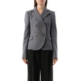 Tailored Jacket in Blue Melange